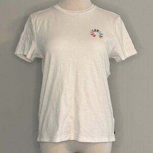Scotch & Soda - White T-shirt with Embroidery - XS